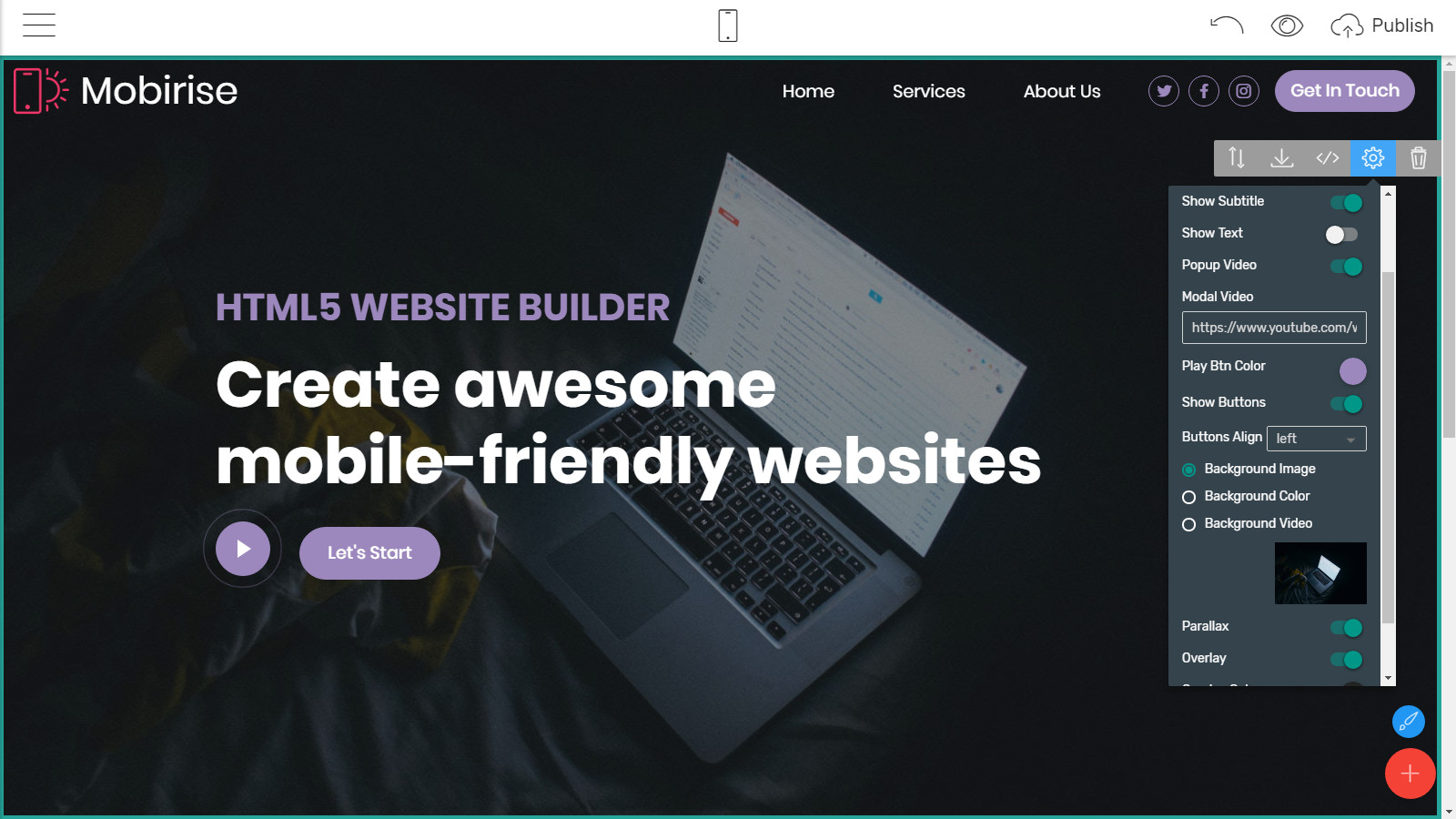 mobile page themes