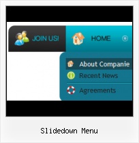 Collapsible Menu Template vertical fly down menu style