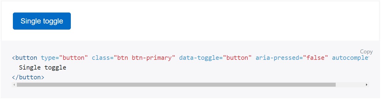 Toggle states  delivered by Bootstrap buttons