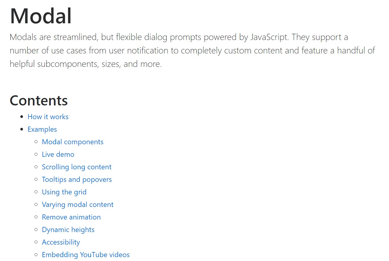 Bootstrap Modal Popup: official  records