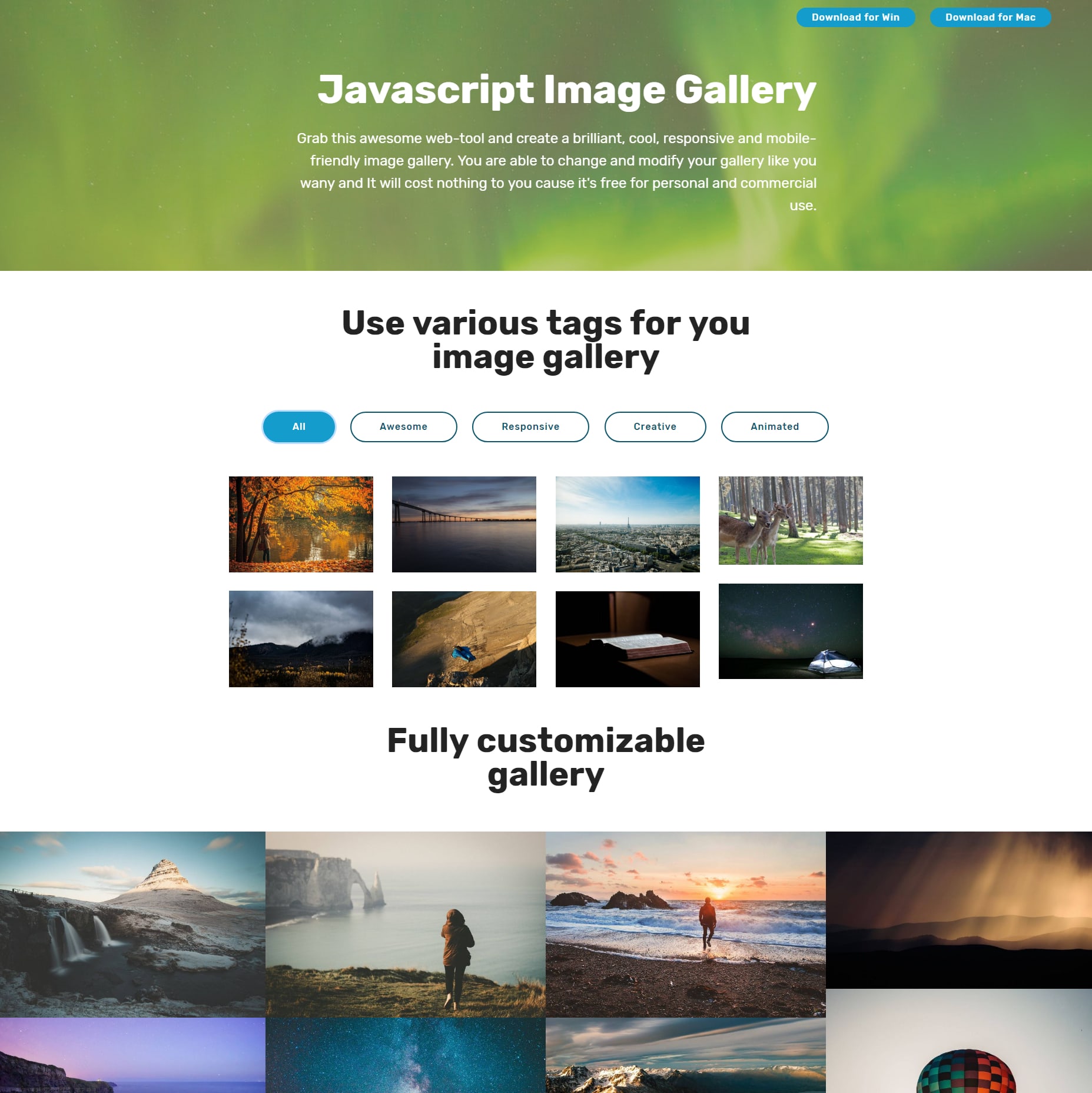 Mobile Bootstrap Photo Gallery