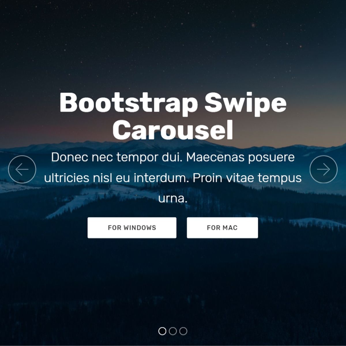 JavaScript Bootstrap Photo Carousel