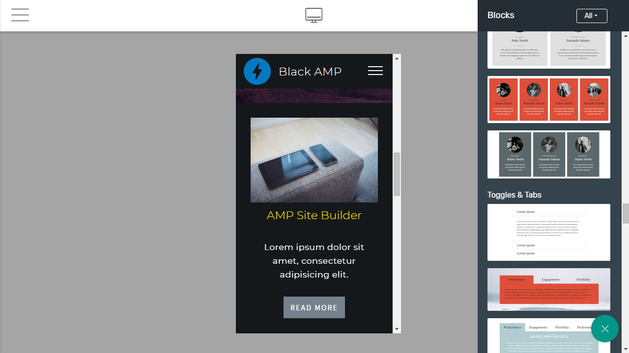 AMP Website Builder