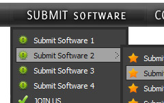 Switch Menu Expand Icon left side menu css submenu