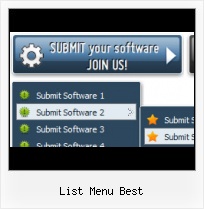 Horizontal Menu Templates ejemplo menu desplegable en java