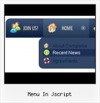 Simple Javascript Context Menu html template roll over menus