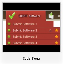 Blue Html Side Navigation Menu crossbrowser rounded horizontal submenu