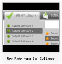 Menu Bar Javascript html template expanding menu